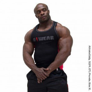 G!WEAR Rib Tank Top -Black/Red