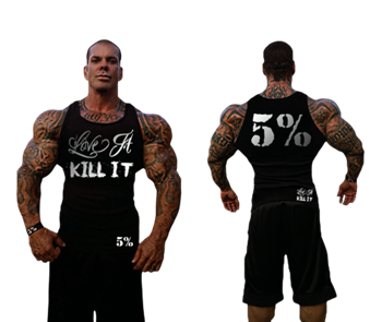 Love It Kill It 5% Ribbed Tank- Black w/Chrome