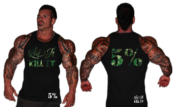 Love It Kill It 5% Tank- Black w/Camo