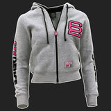 Hoodies - Grey Hoodie Pink Logo