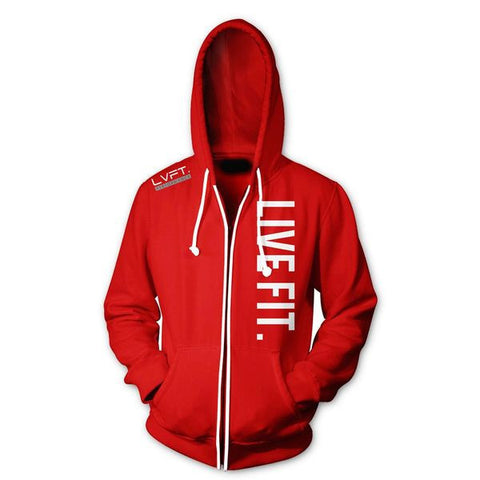Live Fit Zip Up-Red