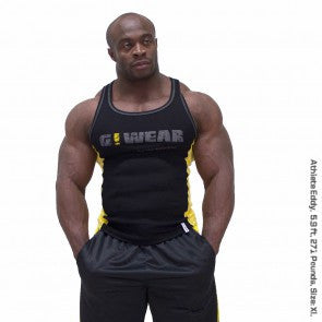 G!WEAR Rib Tank Top- Black/Yellow