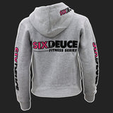 Hoodies - Grey Hoodie Pink Logo