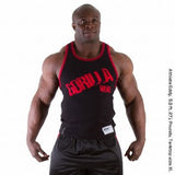 Stamina Rib Tank Top-Black/Red